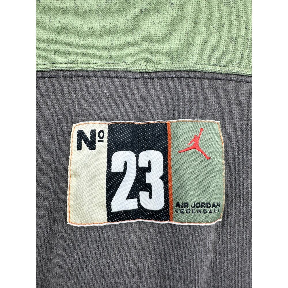 Vintage 90s Nike Air Jordan No.23 Legendary Henley Rugby Long Sleeve Green XL - Picture 3 of 10